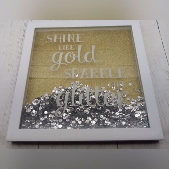 Art Frame Shine Like Gold Sparkle Like Glitter Silver Sequins - Picture 2 of 7